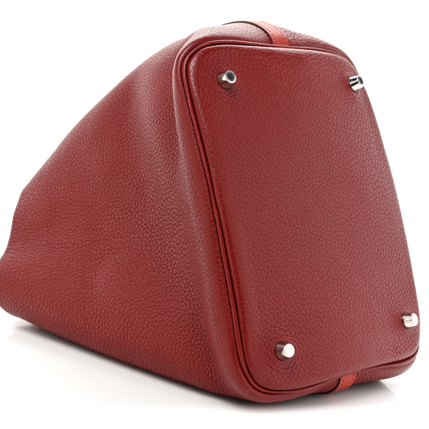 Hermes Taurillon Clemence Swift Picotin Lock 22 MM Rouge H Brique 9 of 9