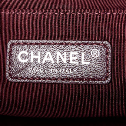 Chanel Goatskin Quilted Patent Medium Duo Boy Flap Pink Tan 6 of 10