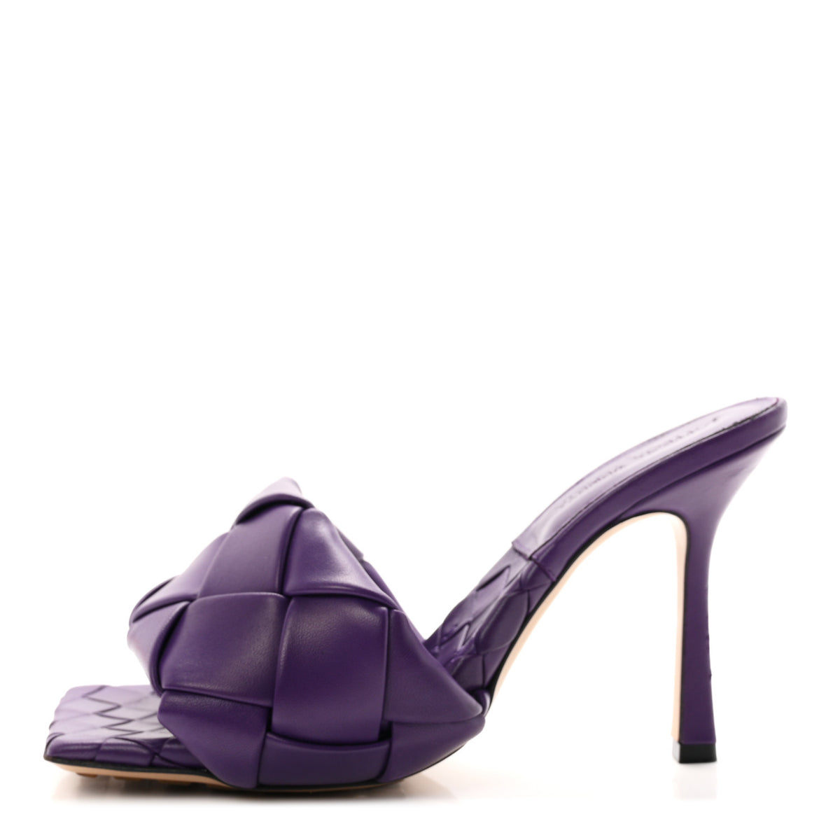 Nappa Maxi Intrecciato Lido 90mm Mule Sandals 38 Unicorn