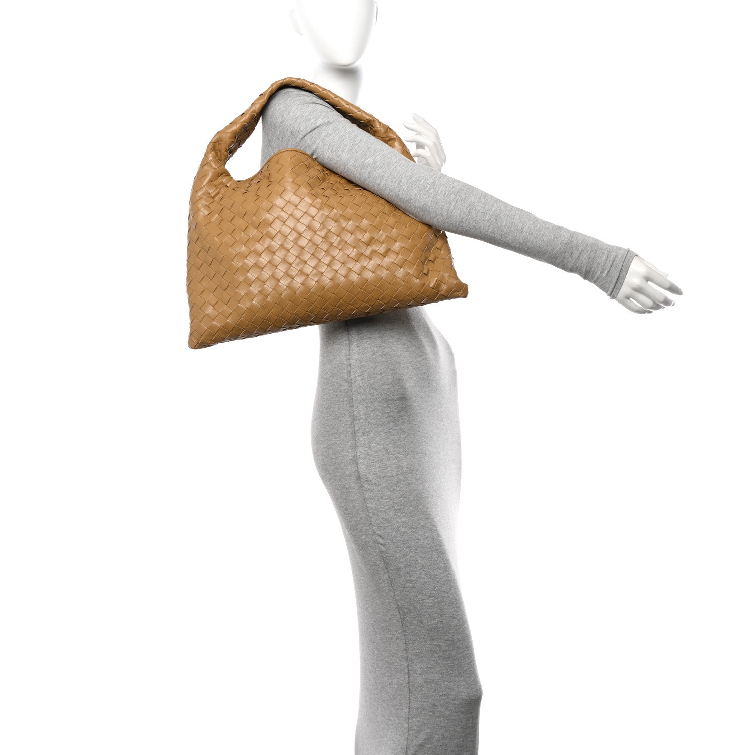 Bottega Veneta Calfskin Intrecciato Small Hop Dark Praline 2 of 10