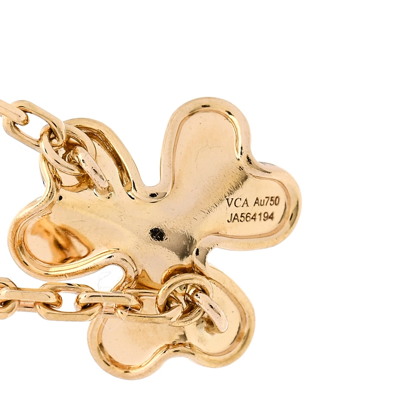 18K Yellow Gold Diamond Frivole 5 Flowers Bracelet