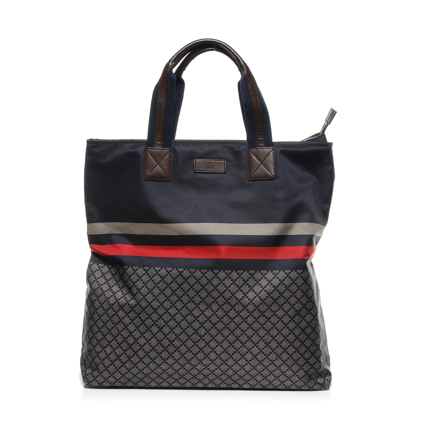 Nylon Diamante Tote Blue