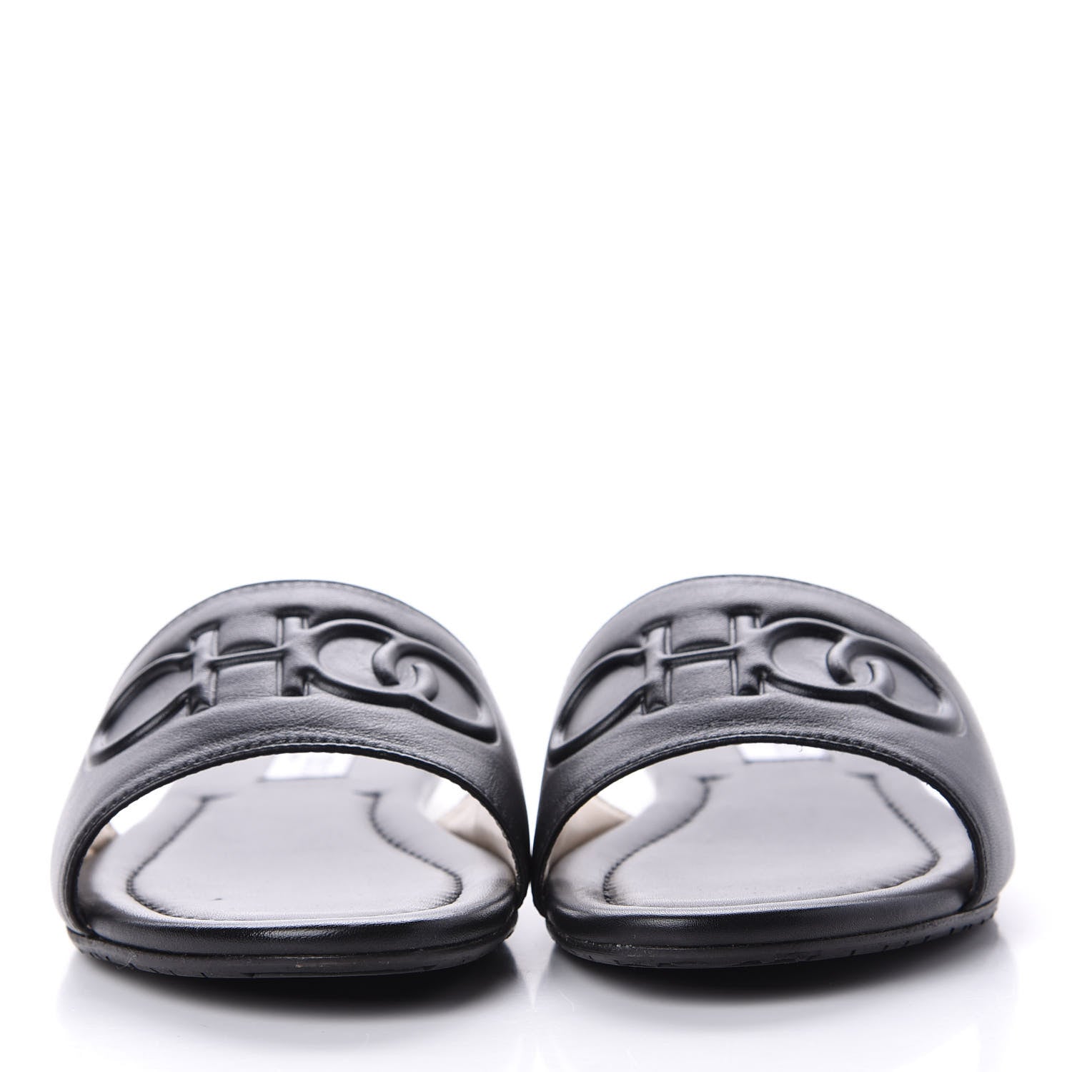 Jimmy Choo Calfskin Tiaret Flat Sandals 39.5 Black 2 of 11