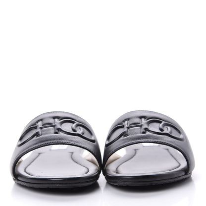 Jimmy Choo Calfskin Tiaret Flat Sandals 39.5 Black 2 of 11