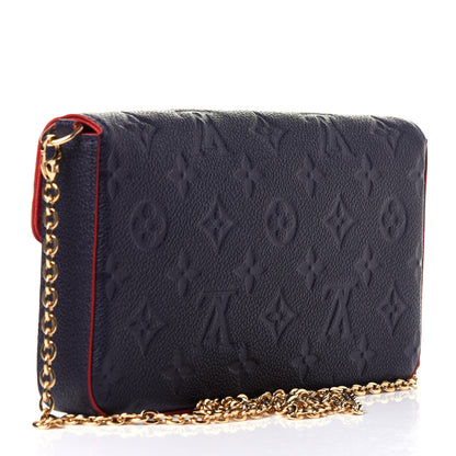 Louis Vuitton Empreinte Pochette Felicie Chain Wallet Marine Rouge 7 of 31
