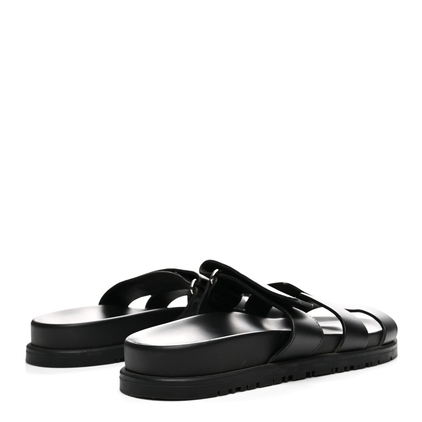 Calfskin Womens Chypre Sandals 36.5 Black