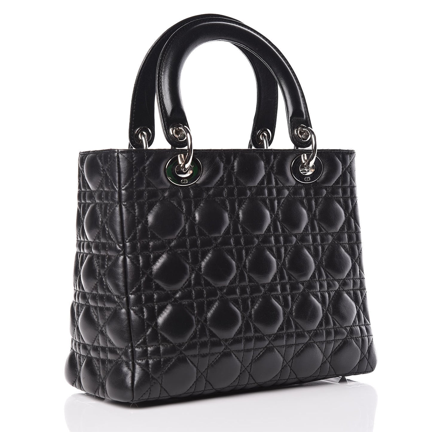 Lambskin Cannage Medium Lady Dior Black