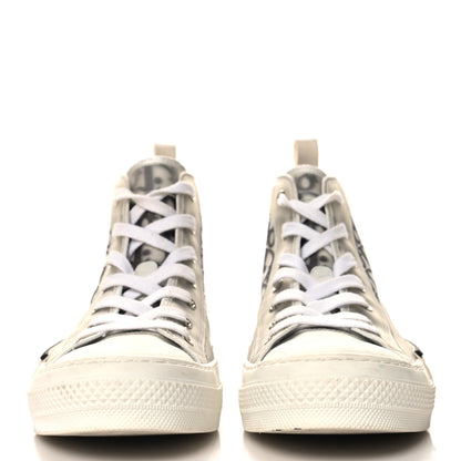 Christian Dior Technical Canvas Oblique B23 High Top Sneakers 38 White Black 3 of 9