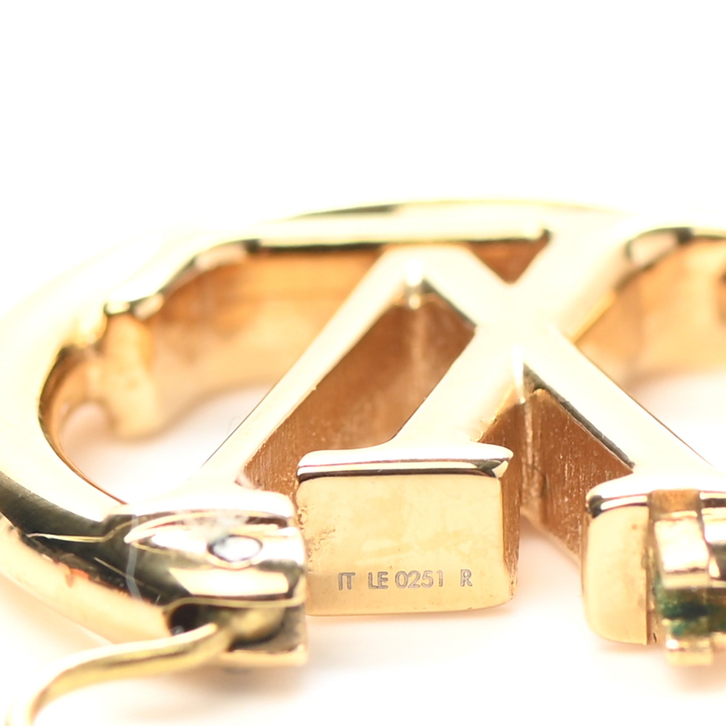 Metal Small Louise Hoop Earrings Gold