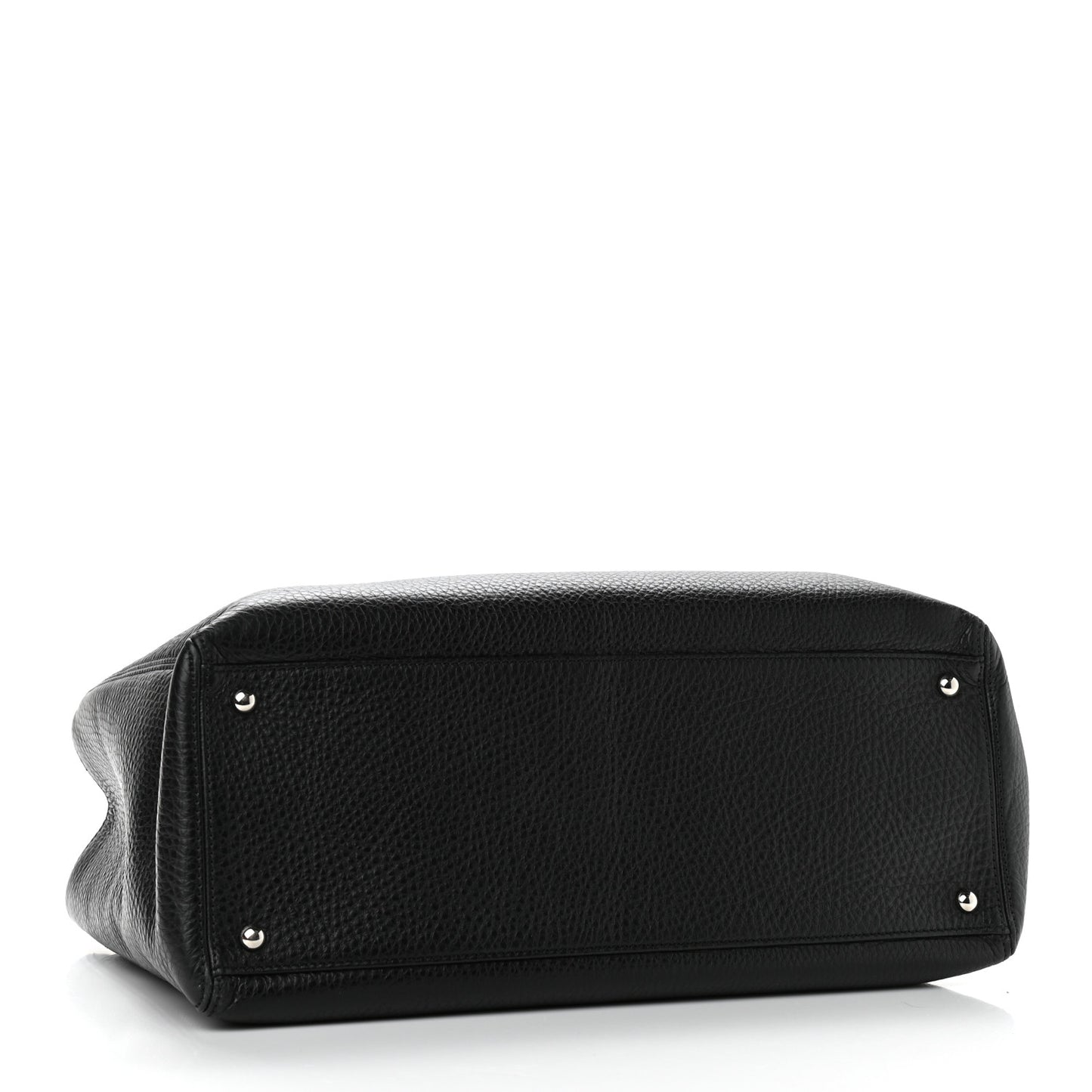 Calfskin Cerf Executive Shopper Tote Black