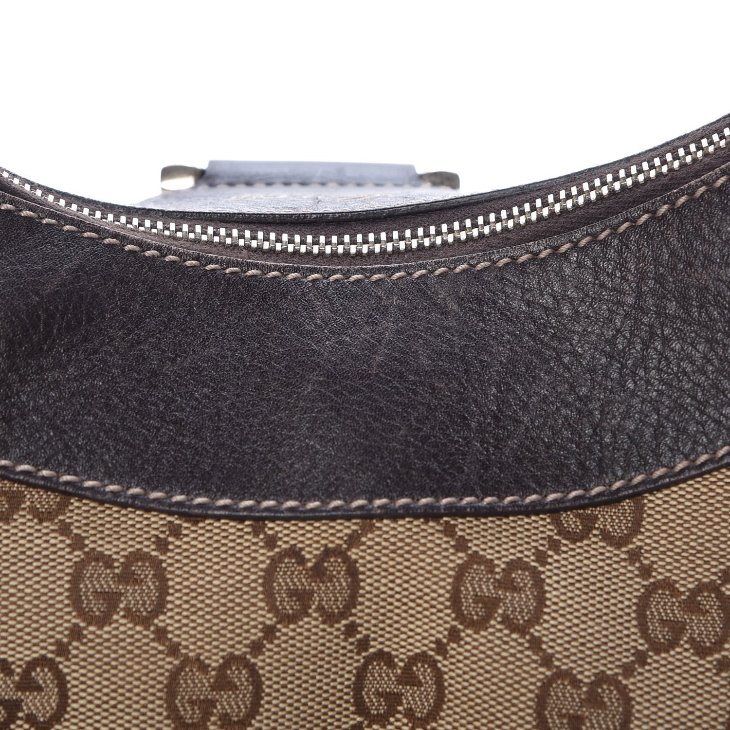Gucci Monogram Large D Gold Hobo Dark Brown 17 of 23