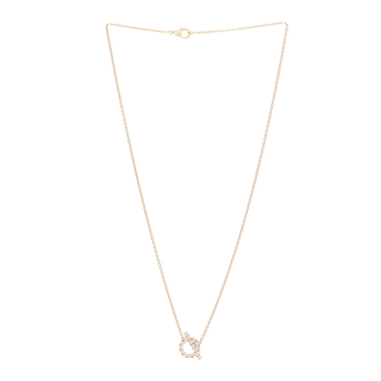 18K Rose Gold Diamond Finesse Pendant Necklace