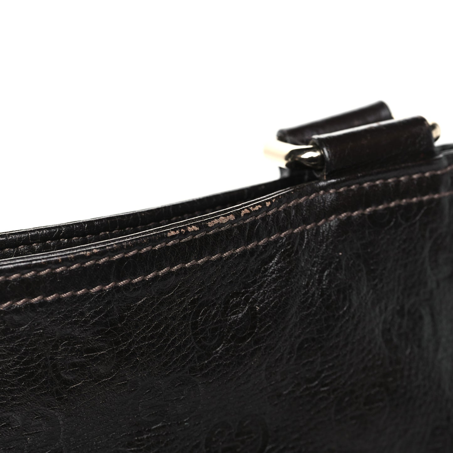 Guccissima Medium Flat Messenger Bag Dark Brown Dark Brown