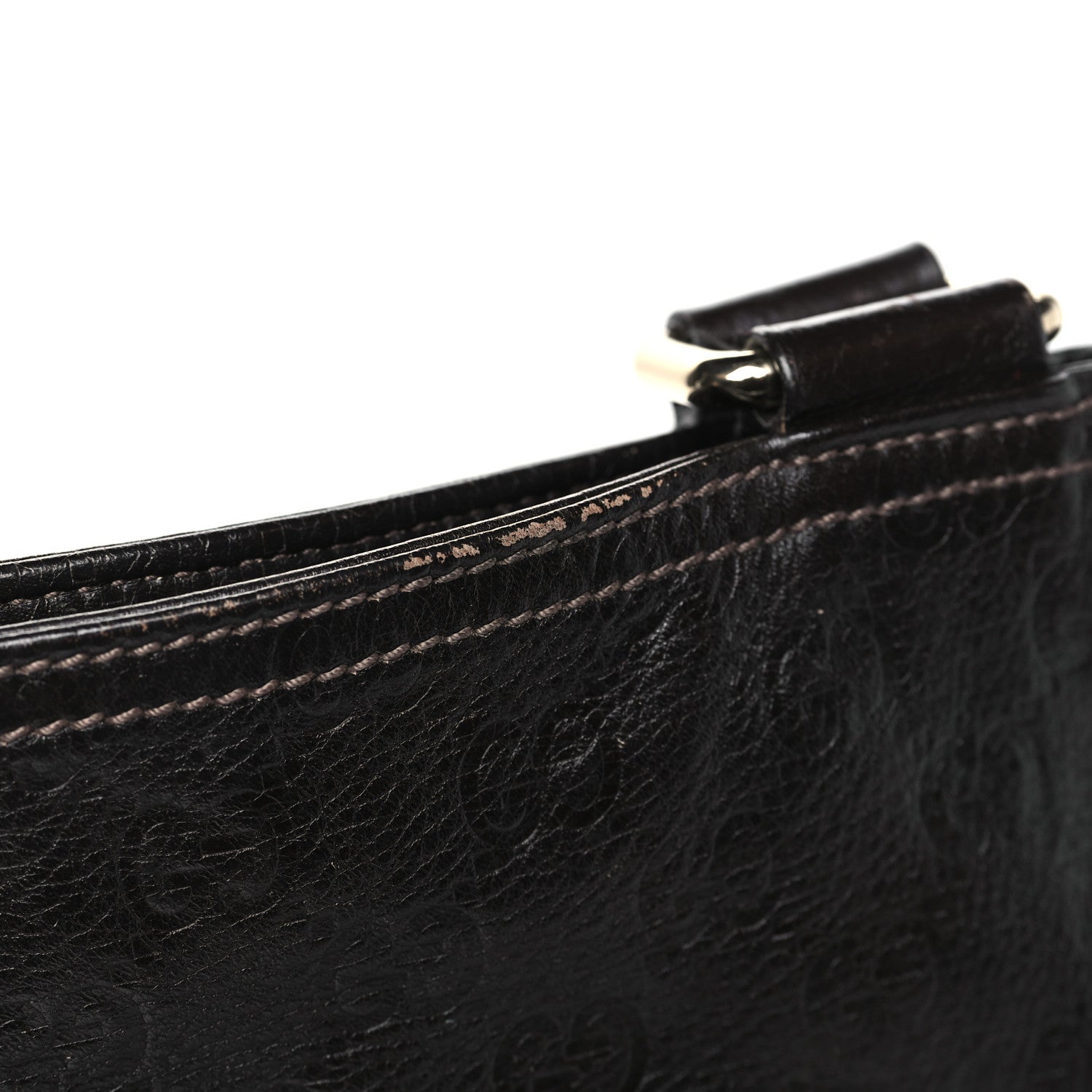 Gucci Guccissima Medium Flat Messenger Bag Dark Brown Dark Brown 11 of 13