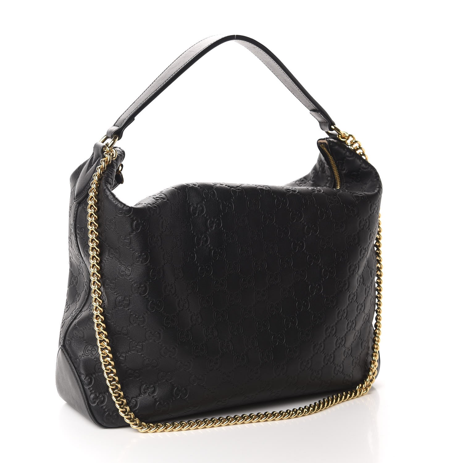 Gucci Guccissima Signature Large Linea A Hobo Black 3 of 10
