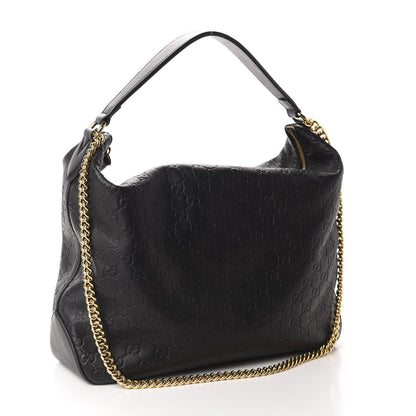 Gucci Guccissima Signature Large Linea A Hobo Black 3 of 10