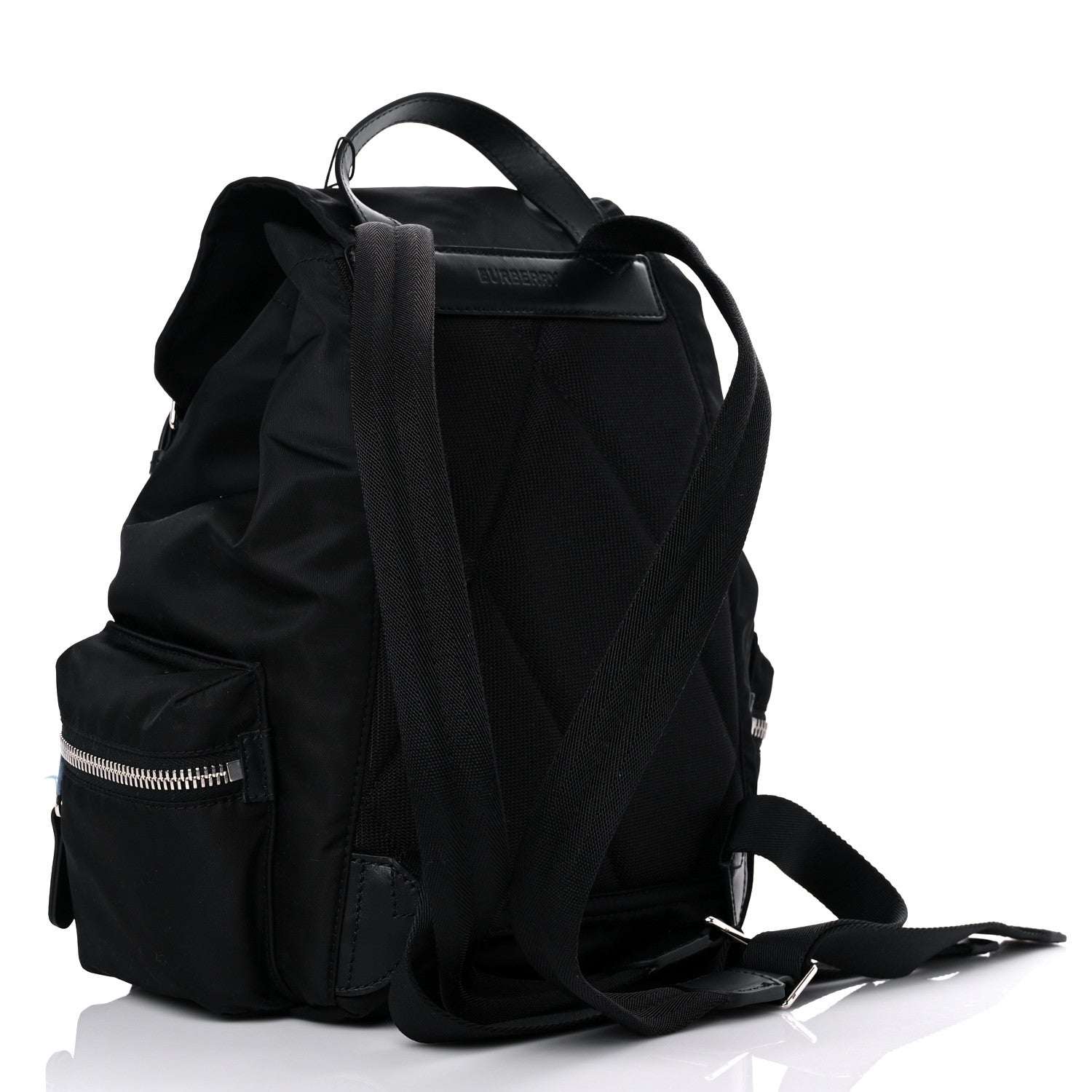 Burberry Nylon Logo Print Medium Rucksack Backpack Black 2 of 7