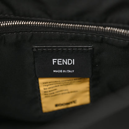 Fendi Econyl Nylon Cuoio Romano Monochrome Medium Baguette Messenger Bag Black 6 of 12