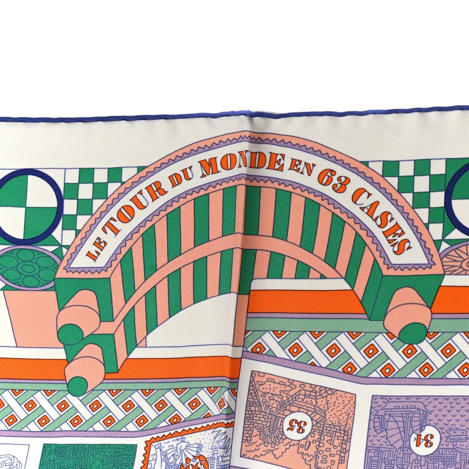 Hermes Silk Le Tour Du Monde En 63 Cases Scarf 90 4 of 12