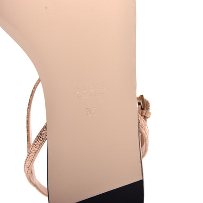 Gucci Galassia GG Marmont Ankle Wrap Flat Sandals 35 Salmone 9 of 9