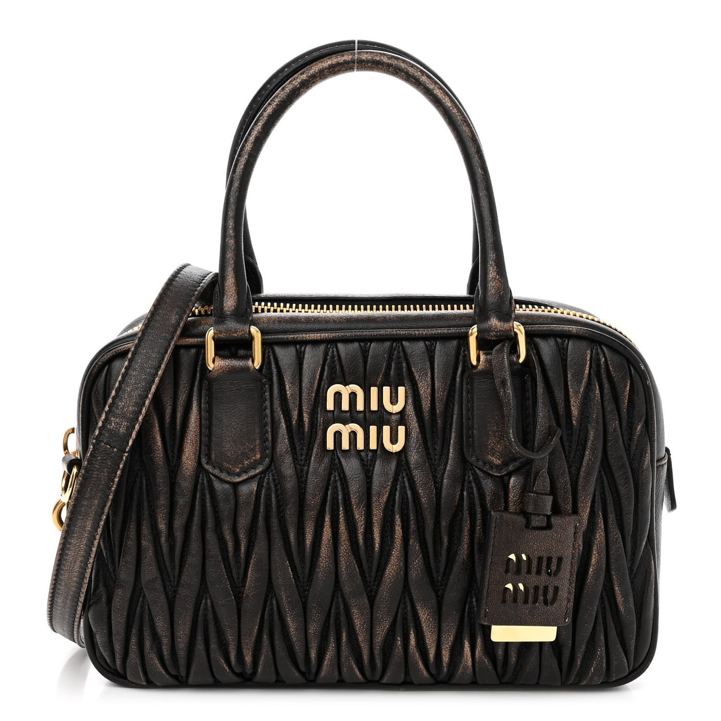 Nappa Matelasse Arcadie Top Handle Bag Sand Coffee