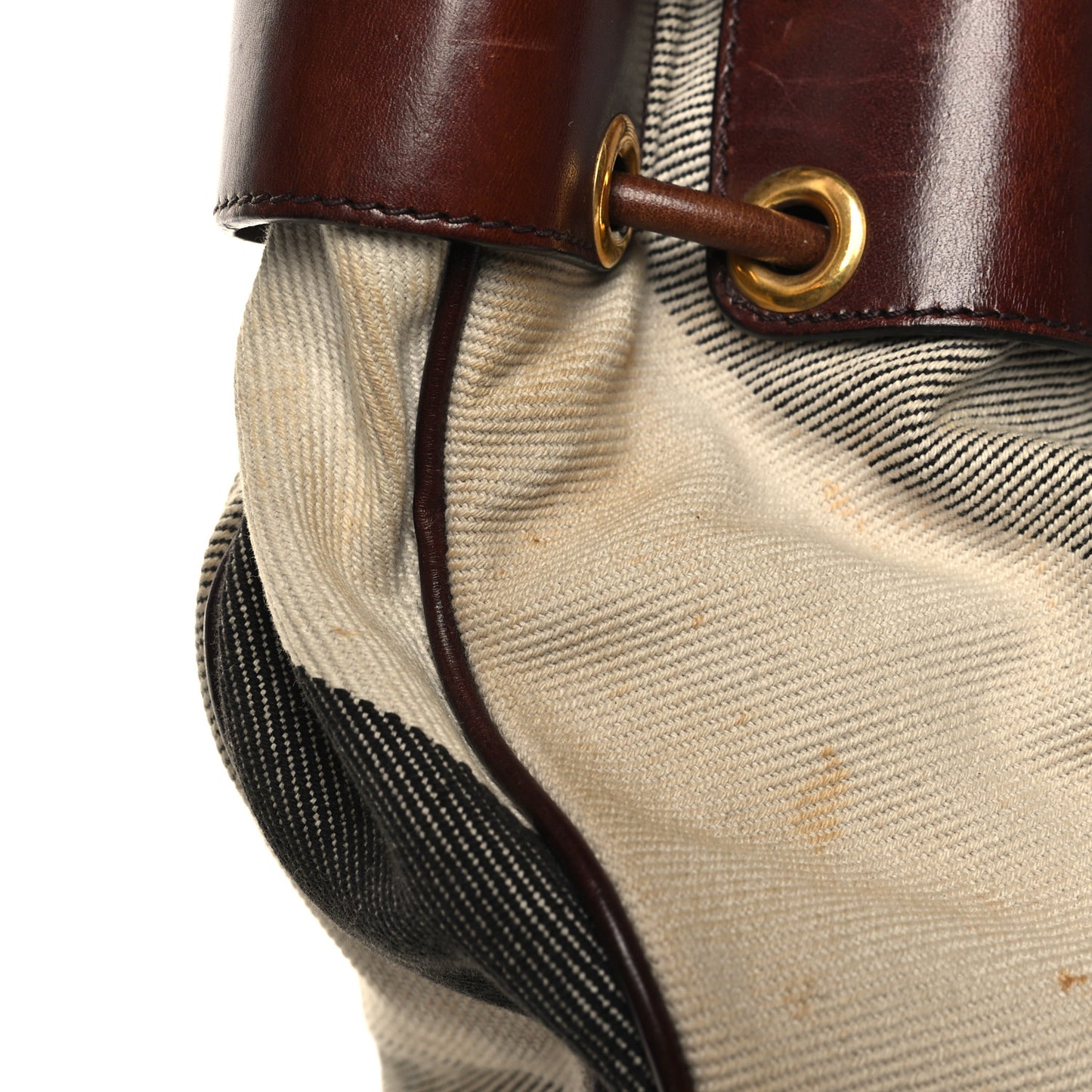 Canvas Mega Nova Check Warrior Shoulder Bag Brown