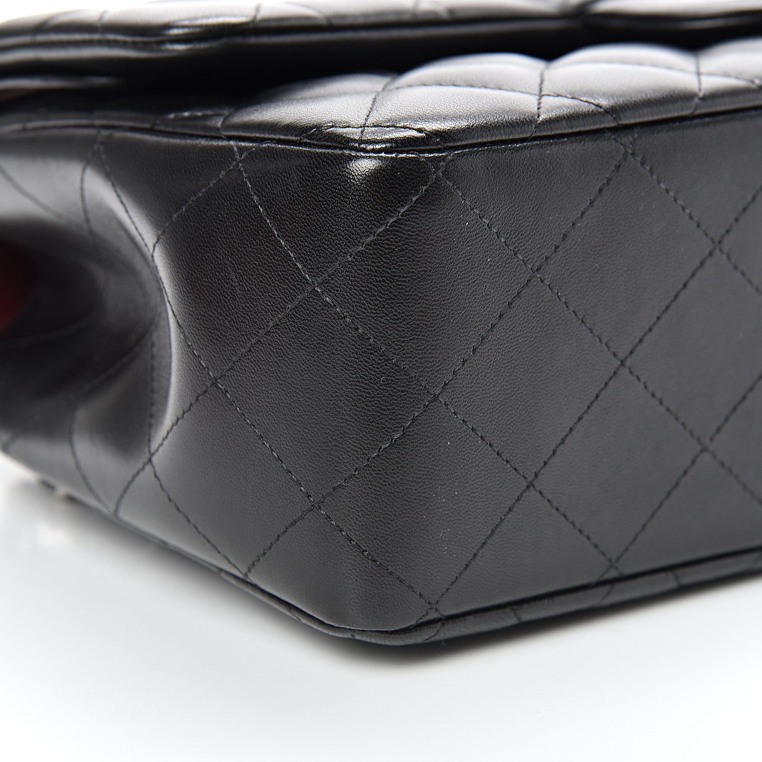 Chanel Lambskin Quilted Jumbo Double Flap Black 8 of 10