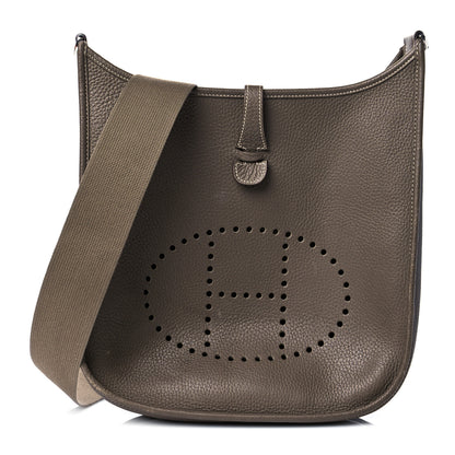 Hermes Taurillon Clemence Evelyne III PM Etoupe 1 of 23