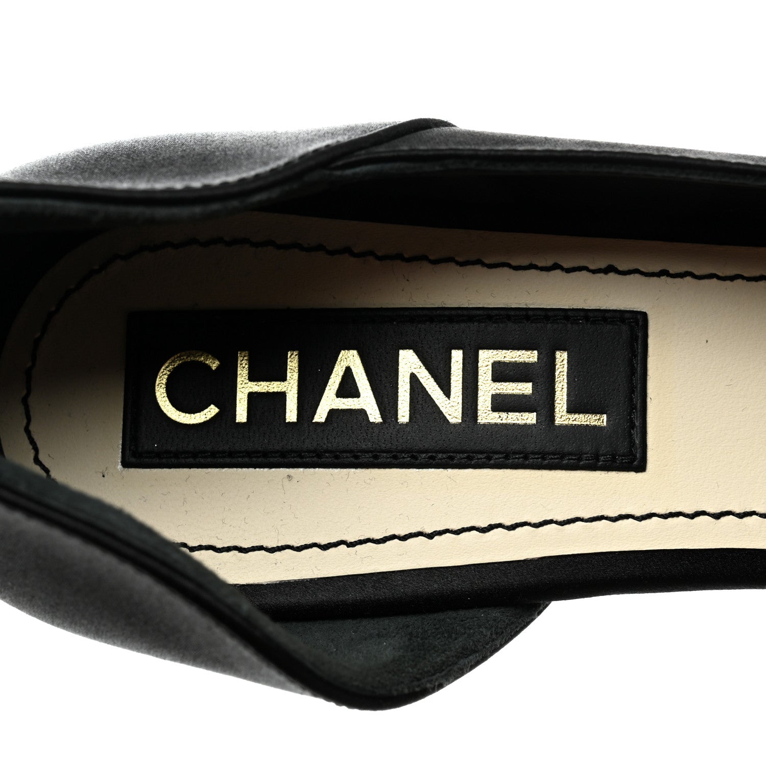 Chanel Satin Strass CC Pumps 41 Black 7 of 8