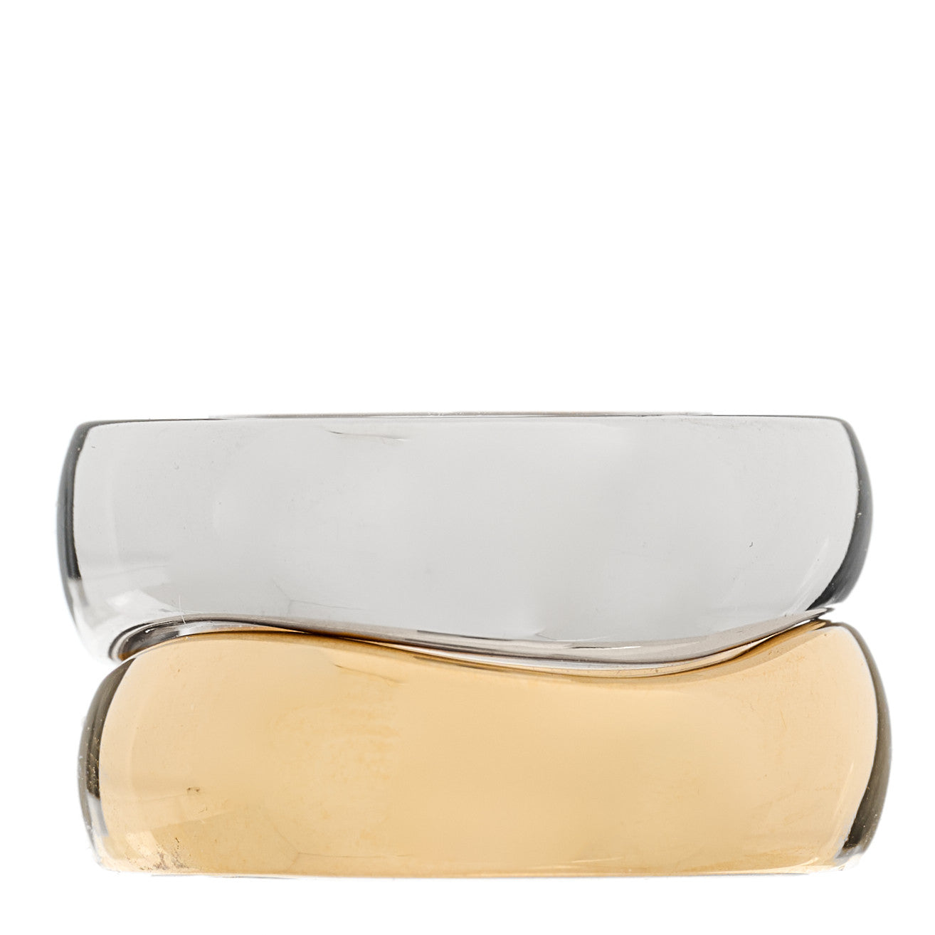 Cartier 18K Yellow White Gold Love Me Band Ring Set of 2 53 6.25 1 of 4