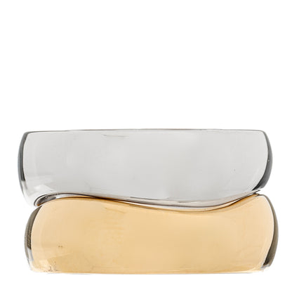 Cartier 18K Yellow White Gold Love Me Band Ring Set of 2 53 6.25 1 of 4