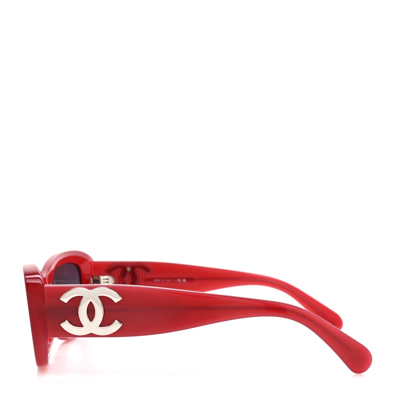 Chanel Acetate Rectangle Sunglasses 5493-A Red 3 of 7