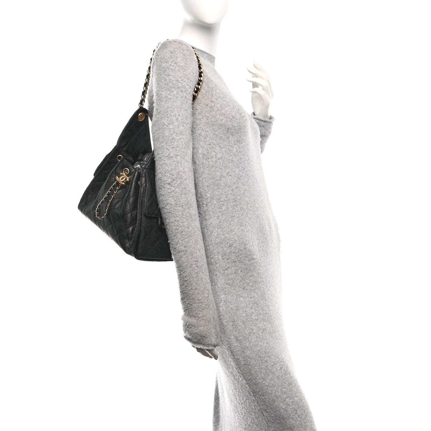 Caviar Quilted Small Chanel 25 Handbag Black