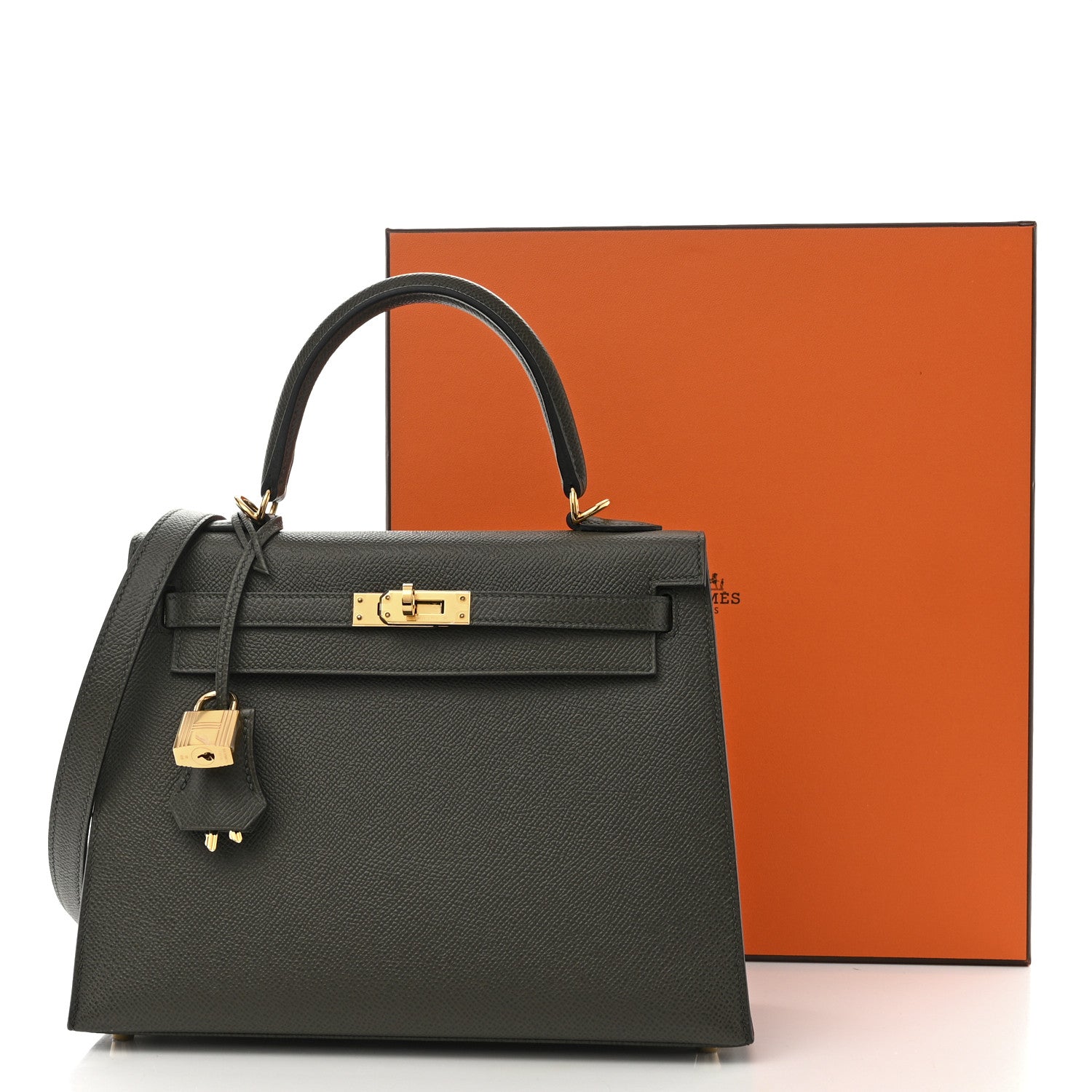 Hermes Epsom Kelly Sellier 25 Vert De Gris 11 of 11