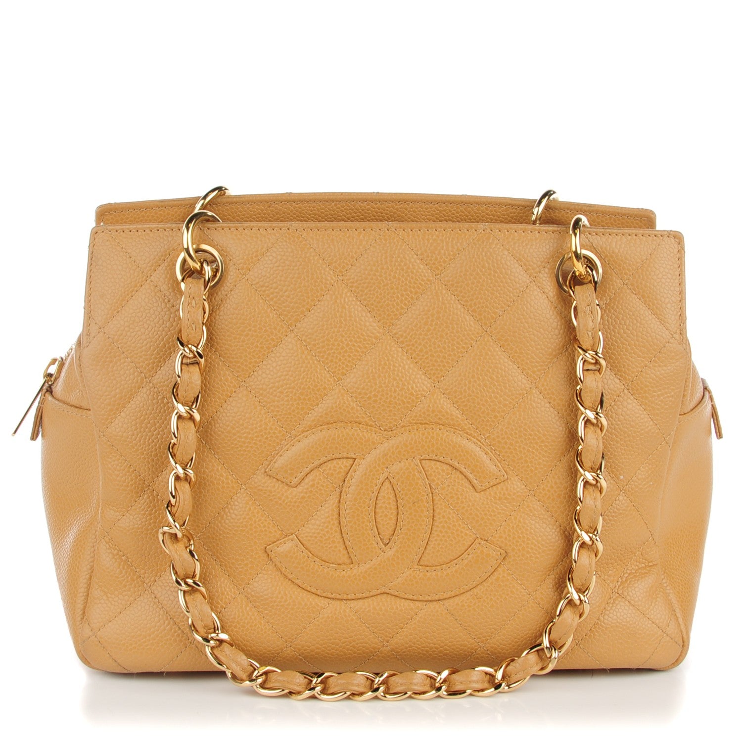 Chanel Caviar Quilted Petit Timeless Tote PTT Beige 1 of 13