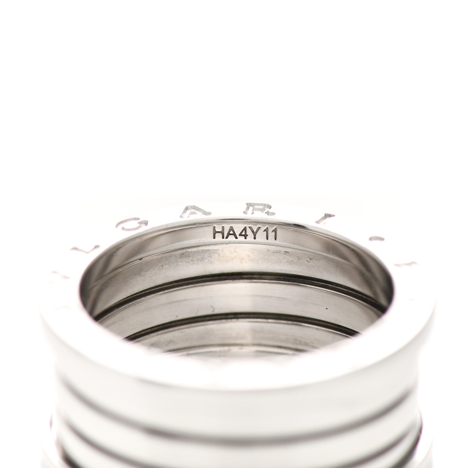 Bulgari 18K White Gold B.Zero1 Four-Band Ring 58 8.5 5 of 6