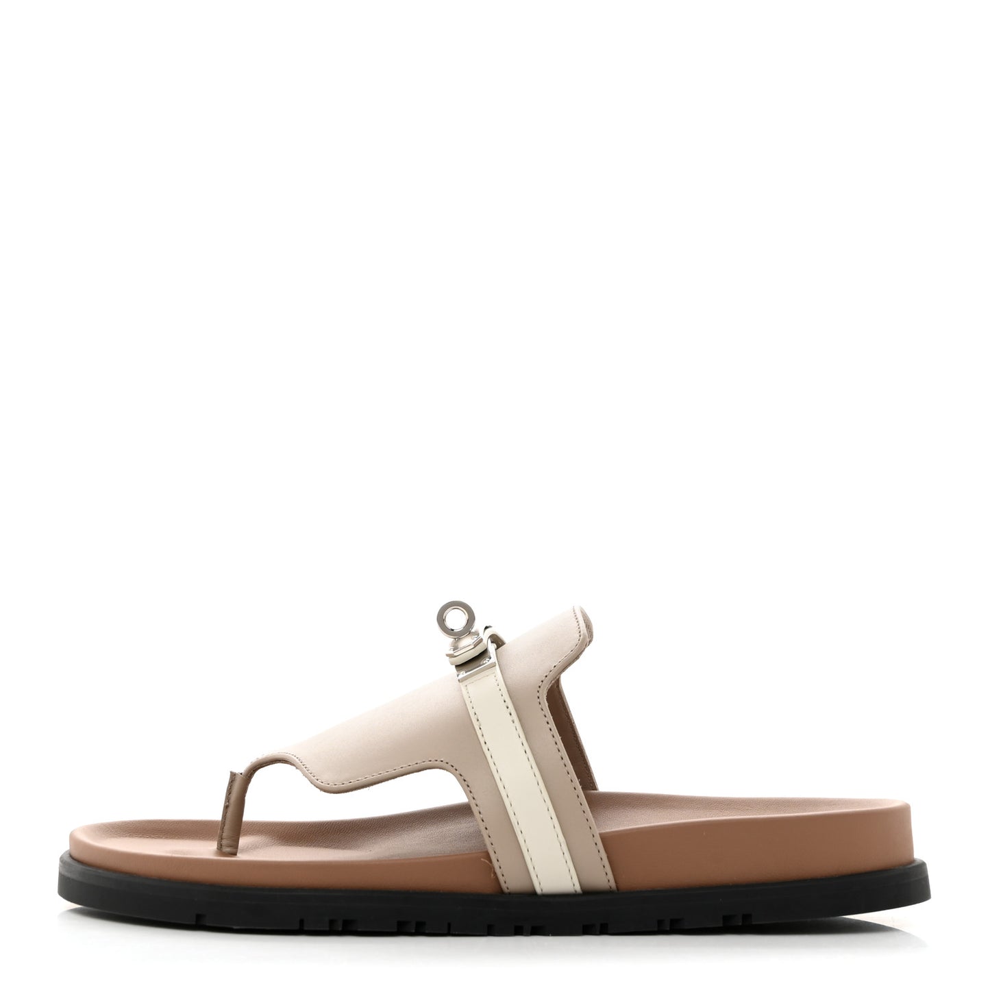 Calfskin Womens Empire Sandals 39 Beige Mastic Beige Glaise