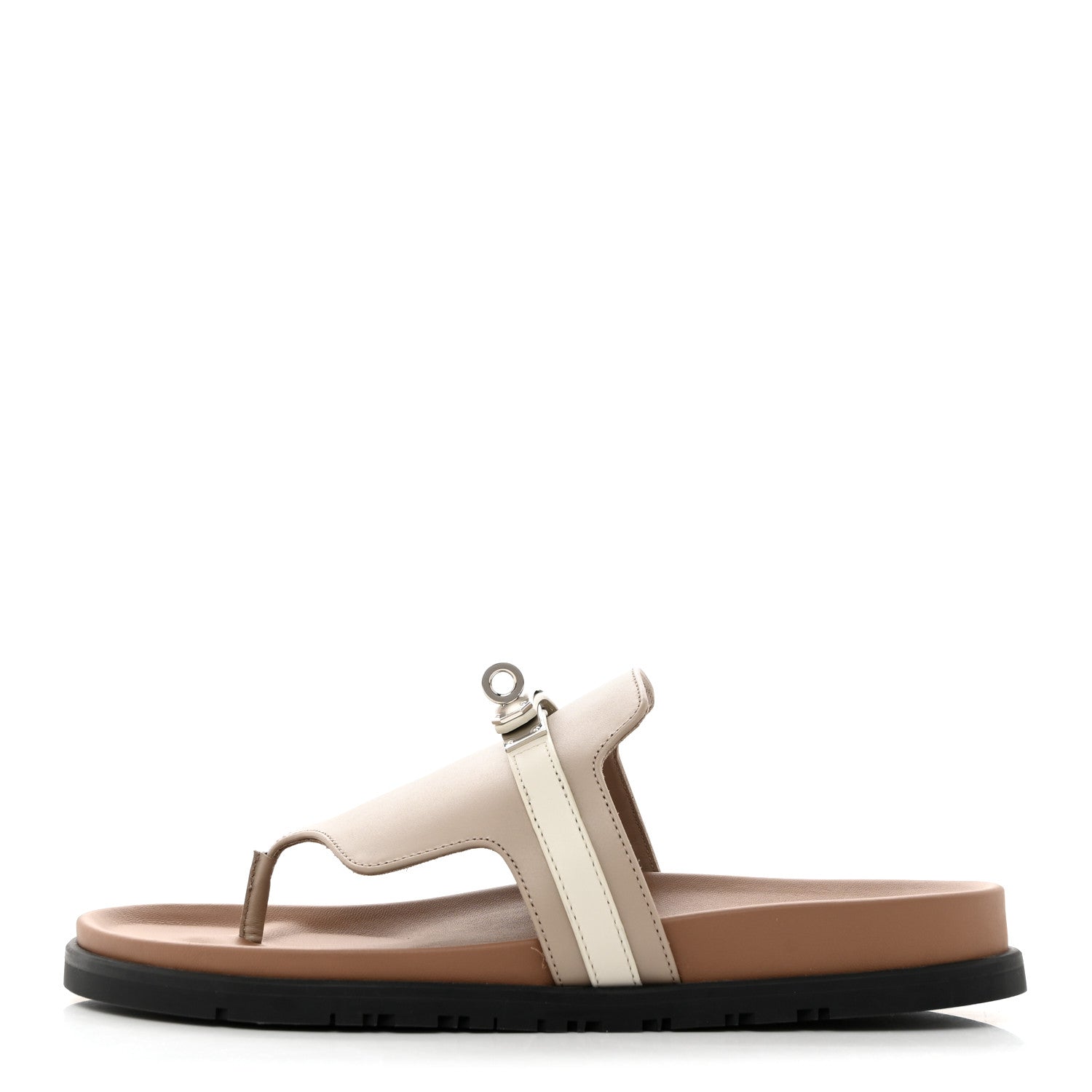 Hermes Calfskin Womens Empire Sandals 39 Beige Mastic Beige Glaise 1 of 8