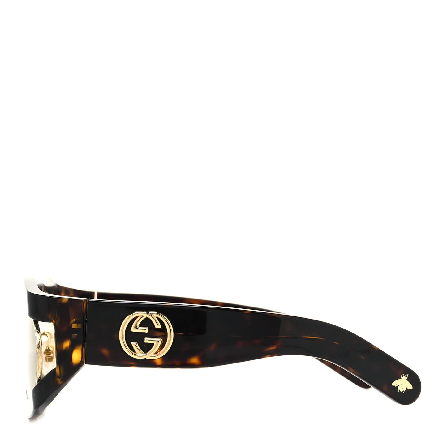 Oval Sunglasses GG0233S Tortoiseshell Gold