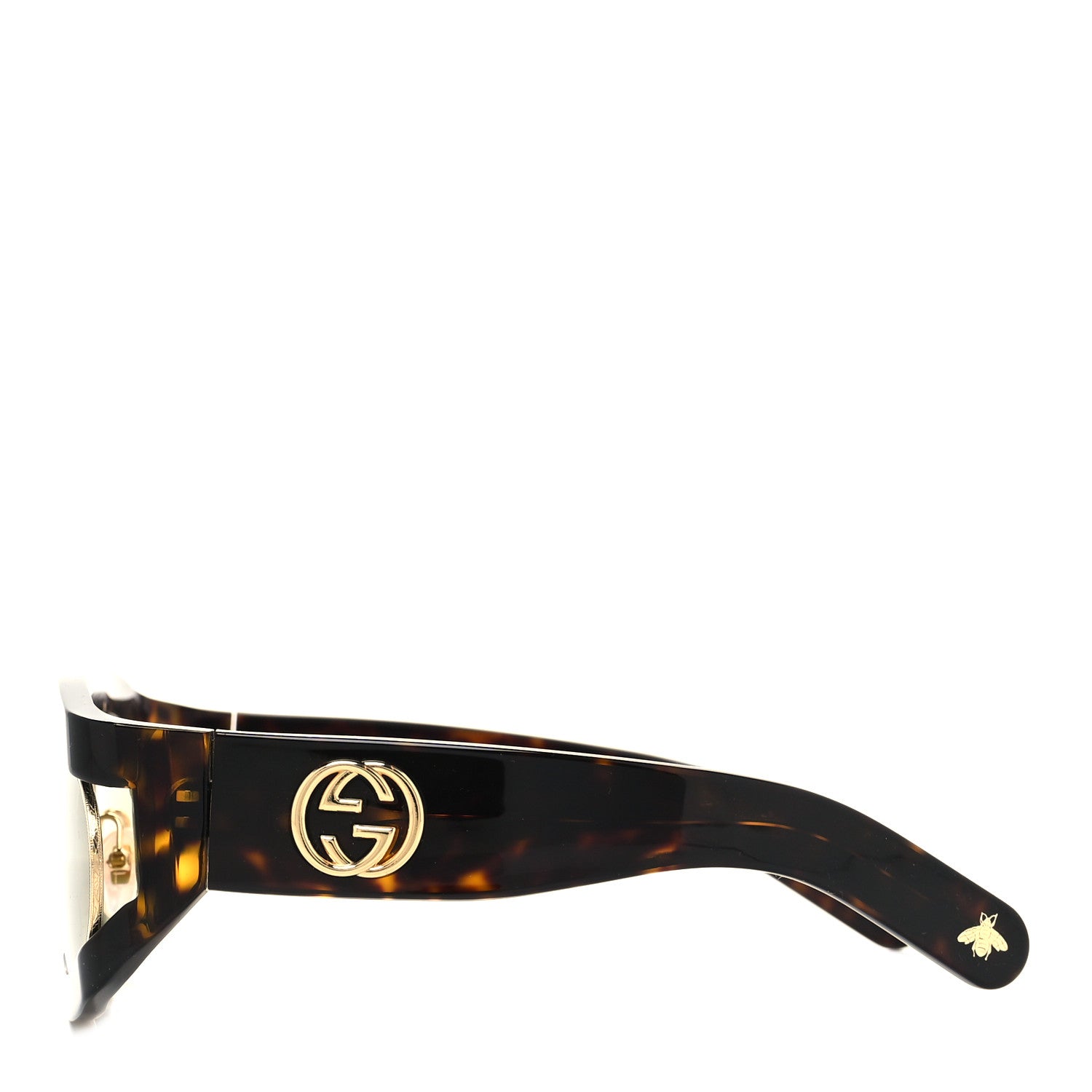 Gucci Oval Sunglasses GG0233S Tortoiseshell Gold 3 of 8
