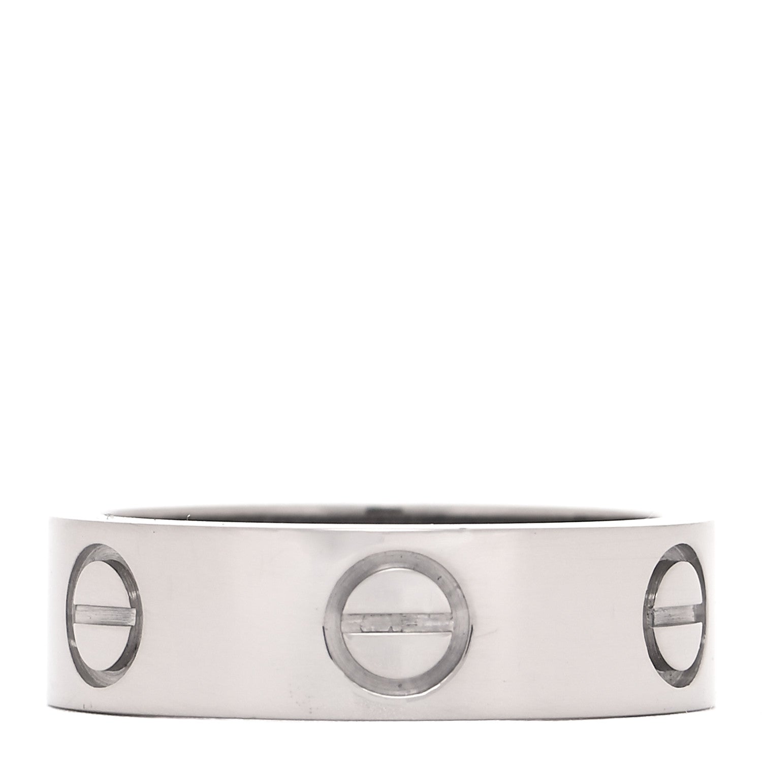 Cartier 18K White Gold 5.5mm LOVE Ring 51 5.75 1 of 4