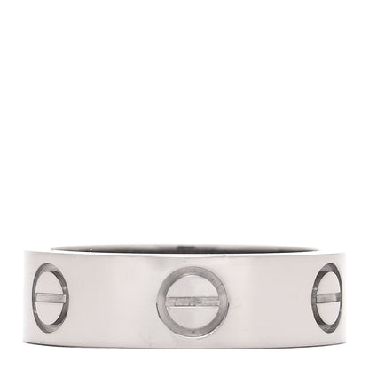 Cartier 18K White Gold 5.5mm LOVE Ring 51 5.75 1 of 4