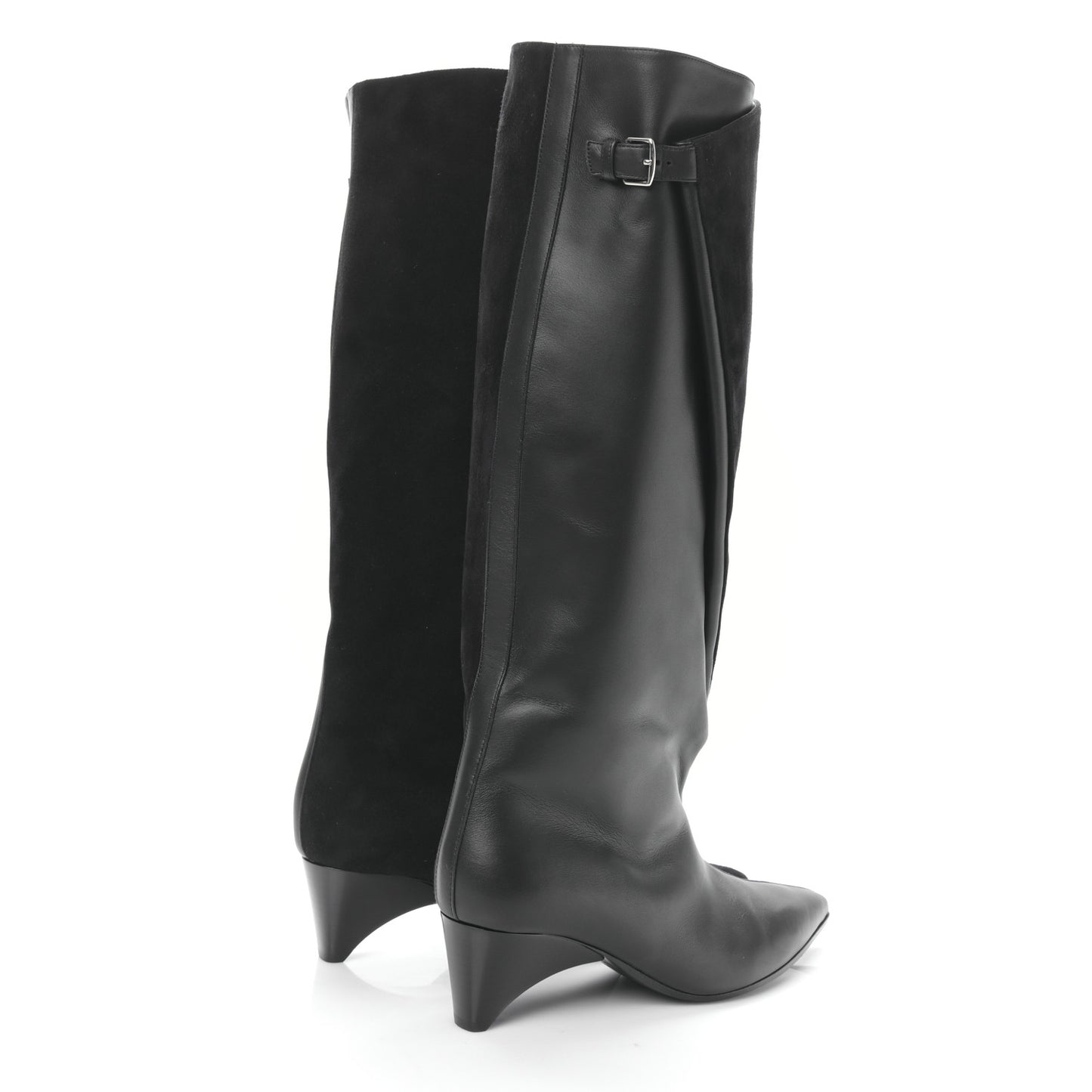 Suede Goatskin Calfskin Hilona 55 Ankle Boots 37.5 Black