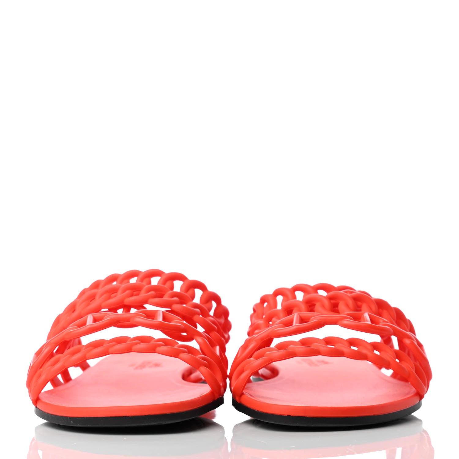 Hermes Rubber Chaine d'Ancre Nude Sandals 36 Pavot 2 of 7