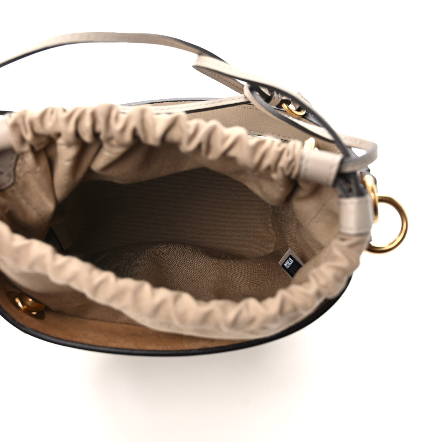 Chloe Patent Calfskin Little Horses Embroidered Mini Roy Bucket Bag Beige 5 of 9