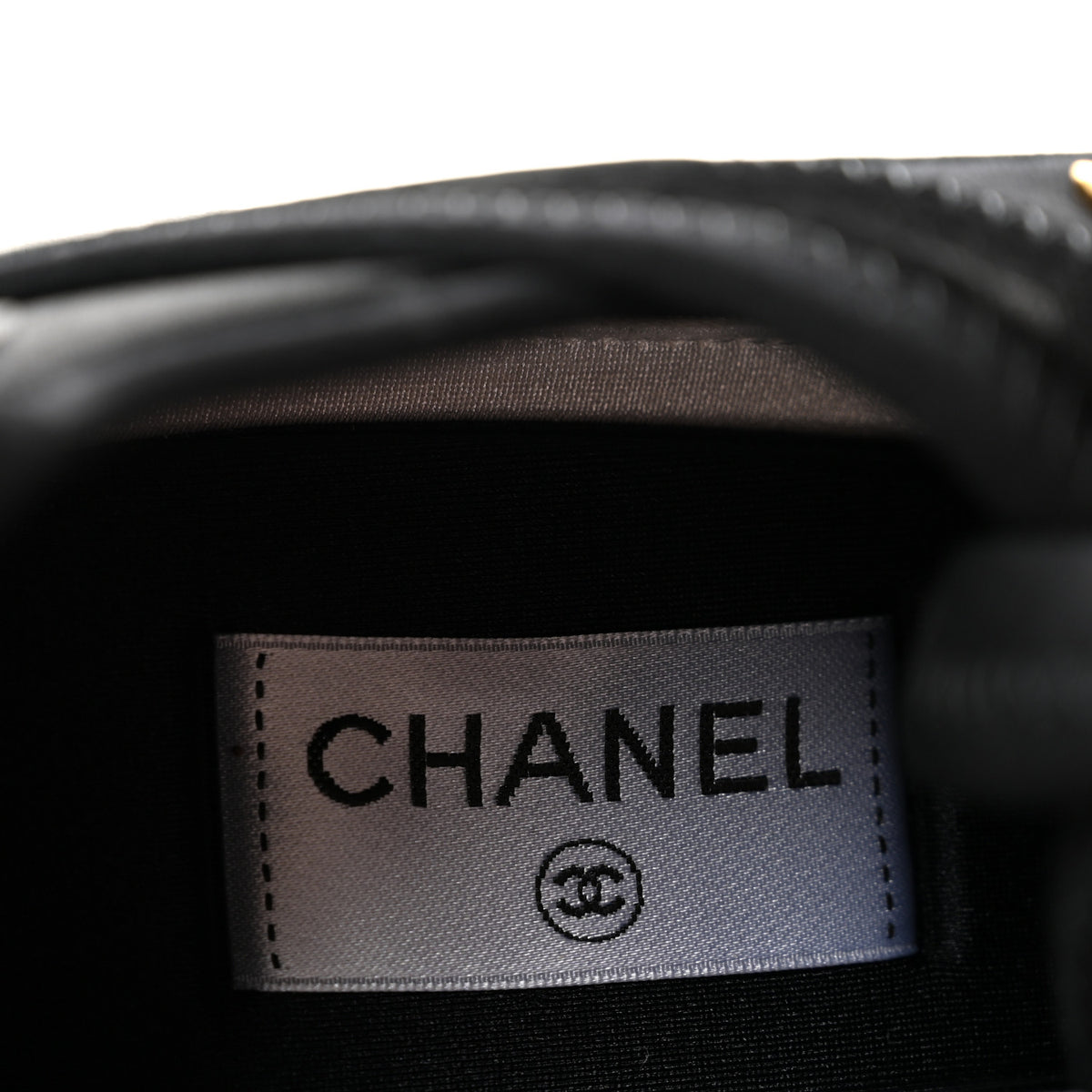 Chanel Velvet Calfskin Mixed Fibers CC Sneakers 41 Black 7 of 11