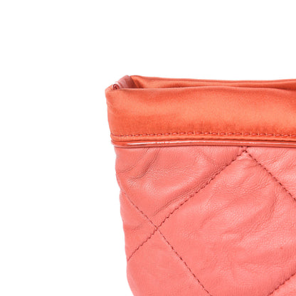 Lanvin Lambskin Quilted Amalia Cosmetic Pouch Coral 12 of 13