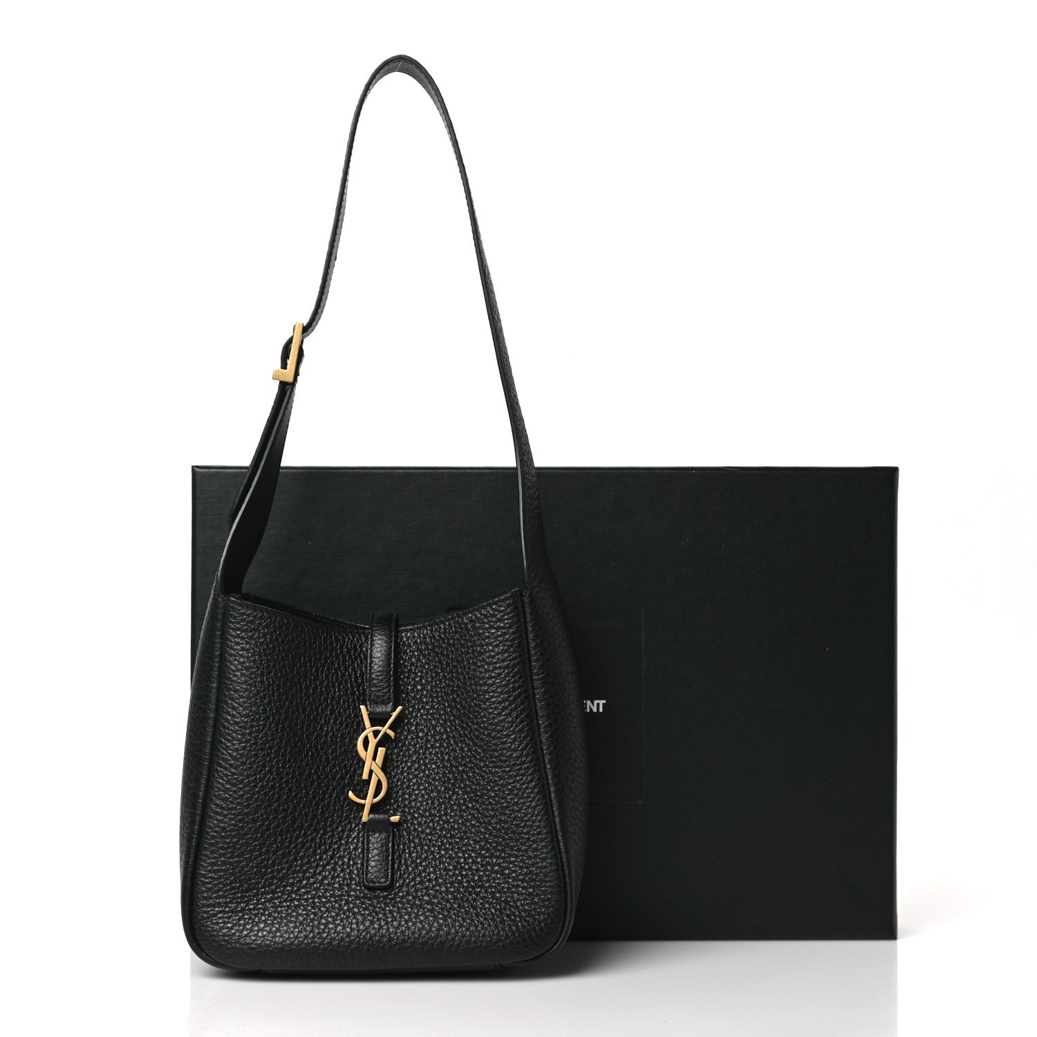 Saint Laurent Grained Calfskin Baby Le 5 A 7 Supple Hobo Black 11 of 11
