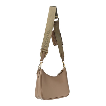 Prada Saffiano Re-Edition 2005 Shoulder Bag Cammeo Beige 3 of 11