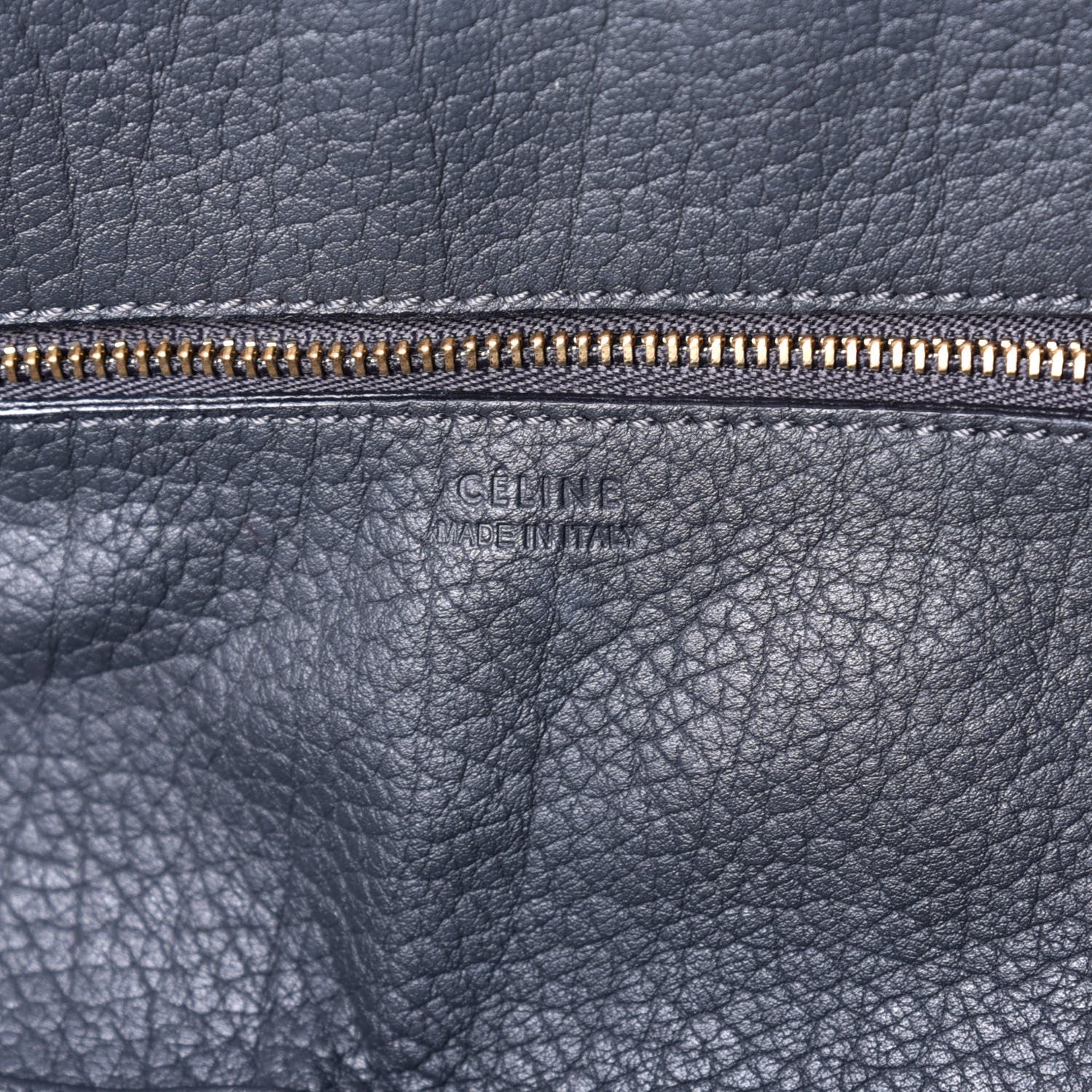Celine Grained Calfskin Small Tie Knot Tote Navy Blue 6 of 9